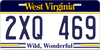 WV license plate 2XQ469