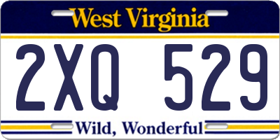 WV license plate 2XQ529