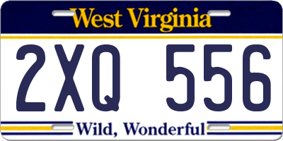 WV license plate 2XQ556
