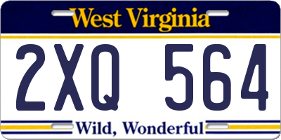 WV license plate 2XQ564