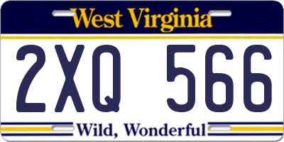 WV license plate 2XQ566