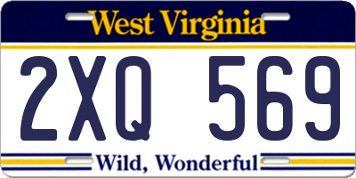 WV license plate 2XQ569
