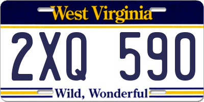 WV license plate 2XQ590