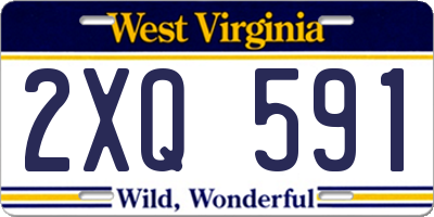 WV license plate 2XQ591
