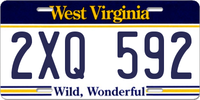 WV license plate 2XQ592