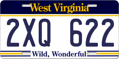 WV license plate 2XQ622