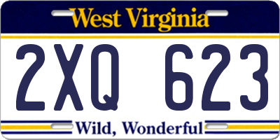 WV license plate 2XQ623