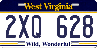 WV license plate 2XQ628