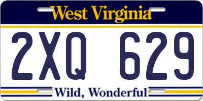 WV license plate 2XQ629