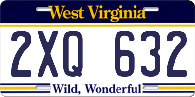 WV license plate 2XQ632