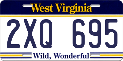 WV license plate 2XQ695