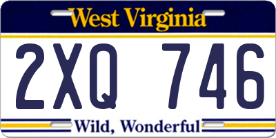 WV license plate 2XQ746