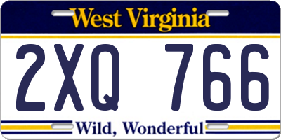 WV license plate 2XQ766