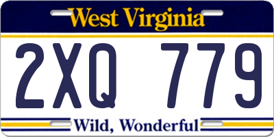 WV license plate 2XQ779