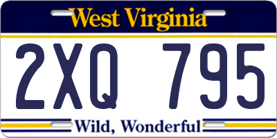 WV license plate 2XQ795