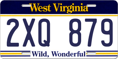 WV license plate 2XQ879