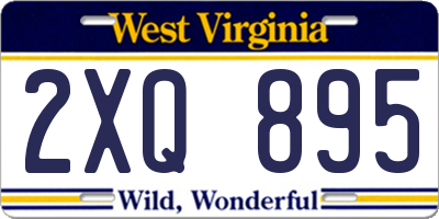 WV license plate 2XQ895