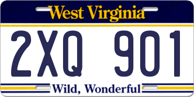 WV license plate 2XQ901