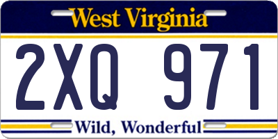 WV license plate 2XQ971