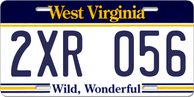 WV license plate 2XR056