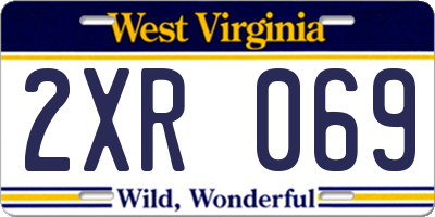 WV license plate 2XR069