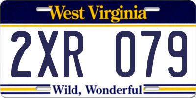 WV license plate 2XR079