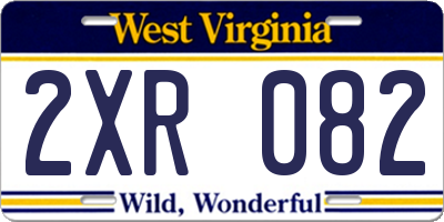 WV license plate 2XR082