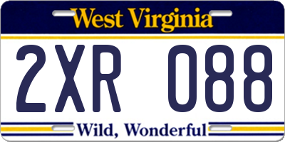 WV license plate 2XR088