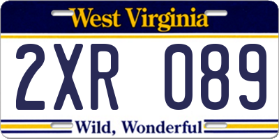 WV license plate 2XR089