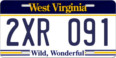 WV license plate 2XR091