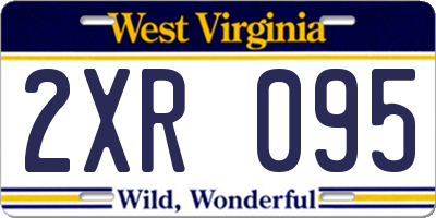 WV license plate 2XR095