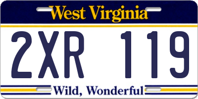 WV license plate 2XR119