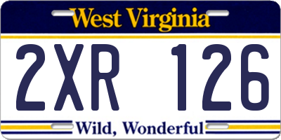 WV license plate 2XR126