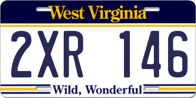 WV license plate 2XR146
