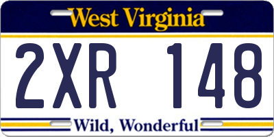 WV license plate 2XR148