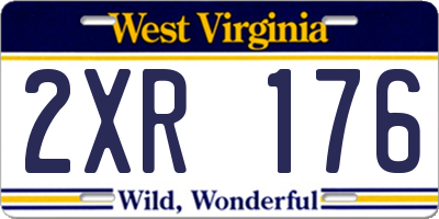 WV license plate 2XR176