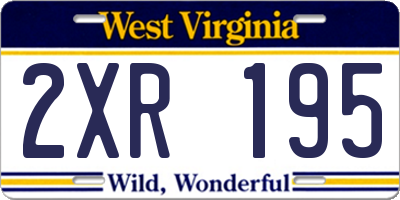 WV license plate 2XR195