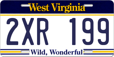 WV license plate 2XR199