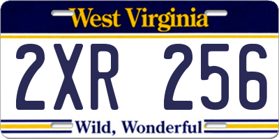 WV license plate 2XR256