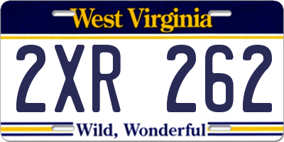 WV license plate 2XR262