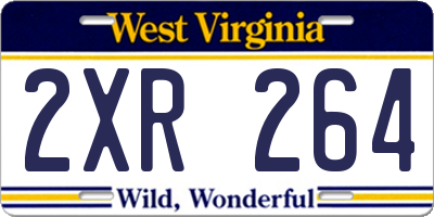 WV license plate 2XR264