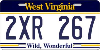 WV license plate 2XR267