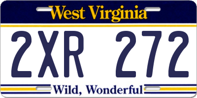 WV license plate 2XR272