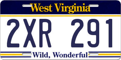 WV license plate 2XR291