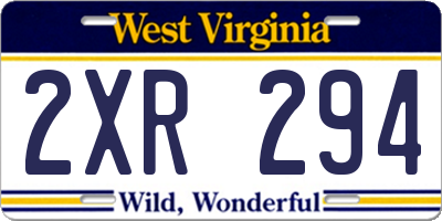 WV license plate 2XR294