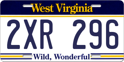 WV license plate 2XR296