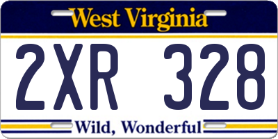 WV license plate 2XR328
