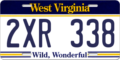 WV license plate 2XR338