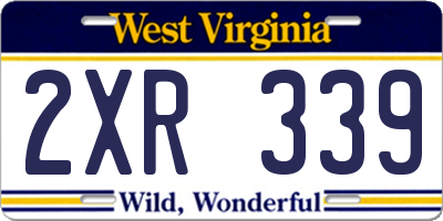 WV license plate 2XR339