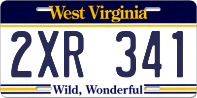 WV license plate 2XR341